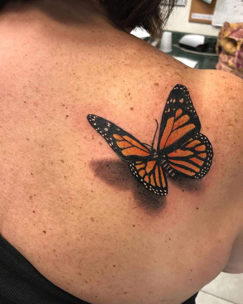 3 d君主蝴蝶纹身nedtattoos