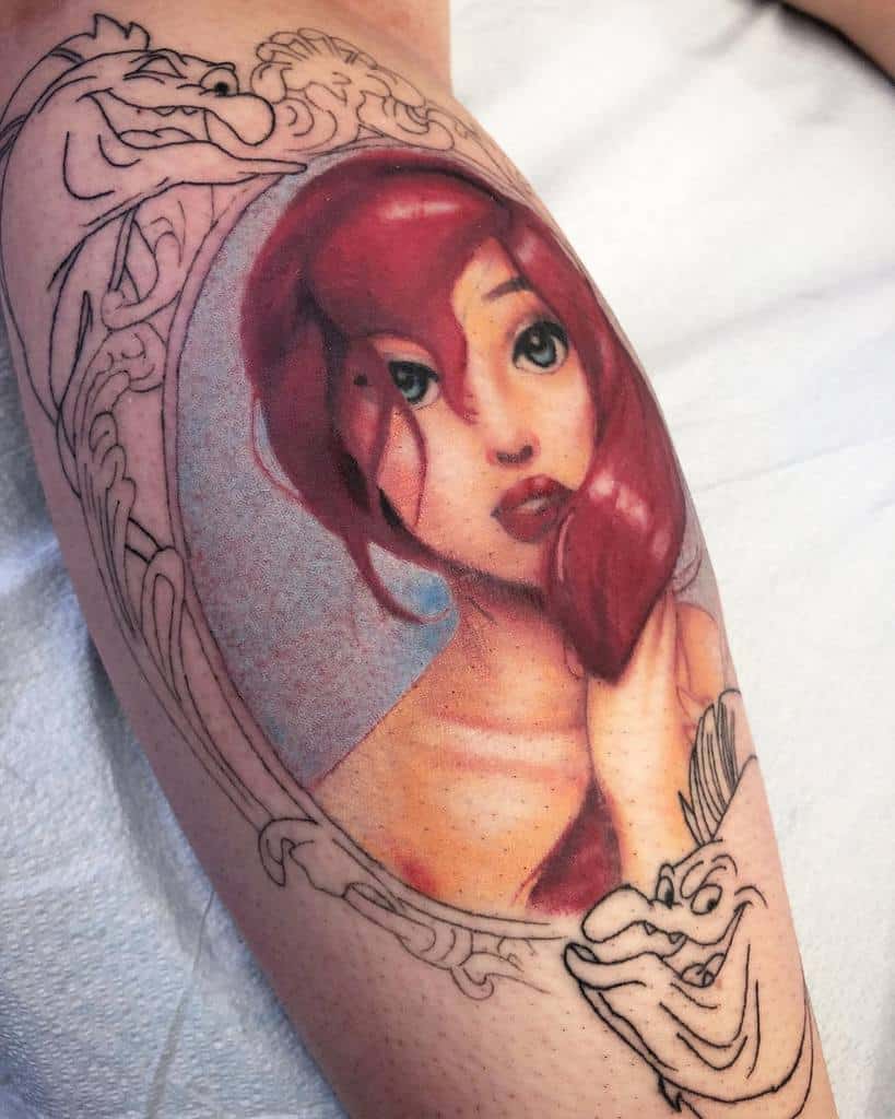 小美人鱼爱丽儿纹身Guttermouse