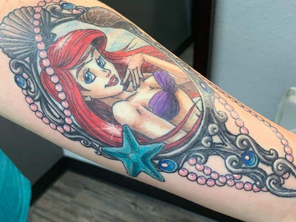 小美人鱼爱丽儿纹身mcjazzytattoo