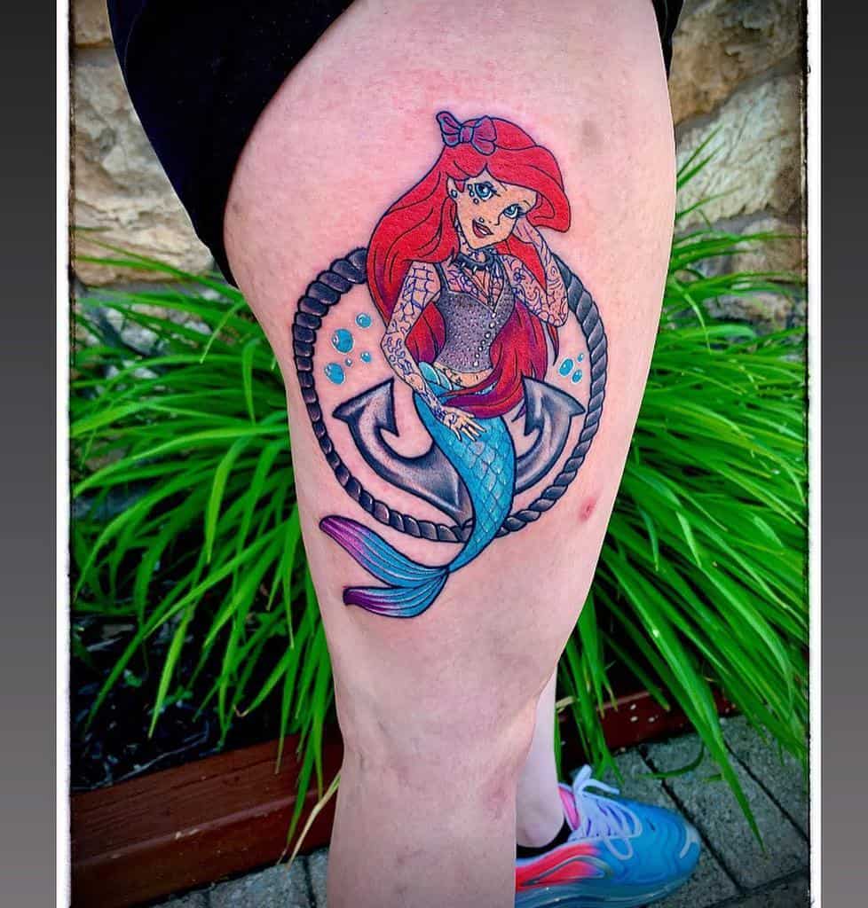 小美人鱼爱丽儿纹身Tattoosbydoug