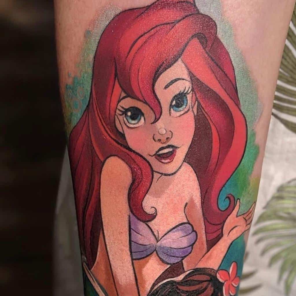 小美人鱼爱丽儿纹身Tiggytattoos