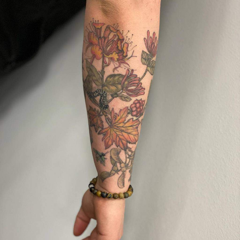 植物忍冬纹Dorothytattoo