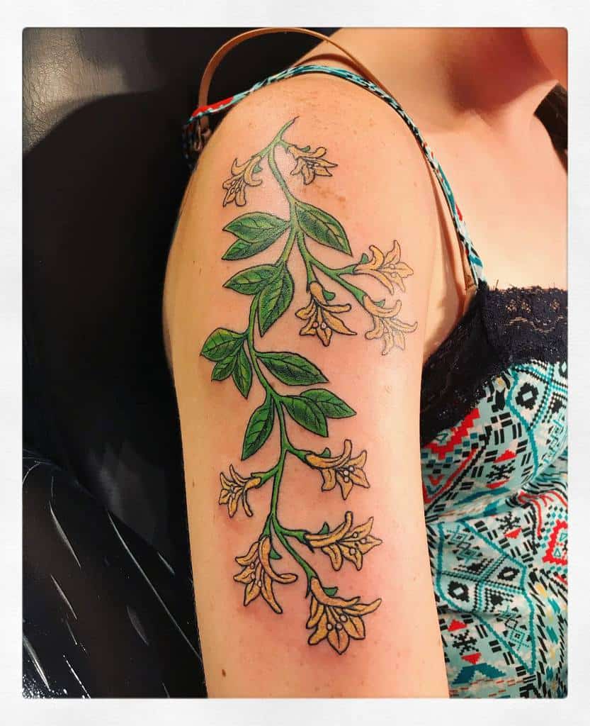 植物忍冬纹Inkurbodytattoos