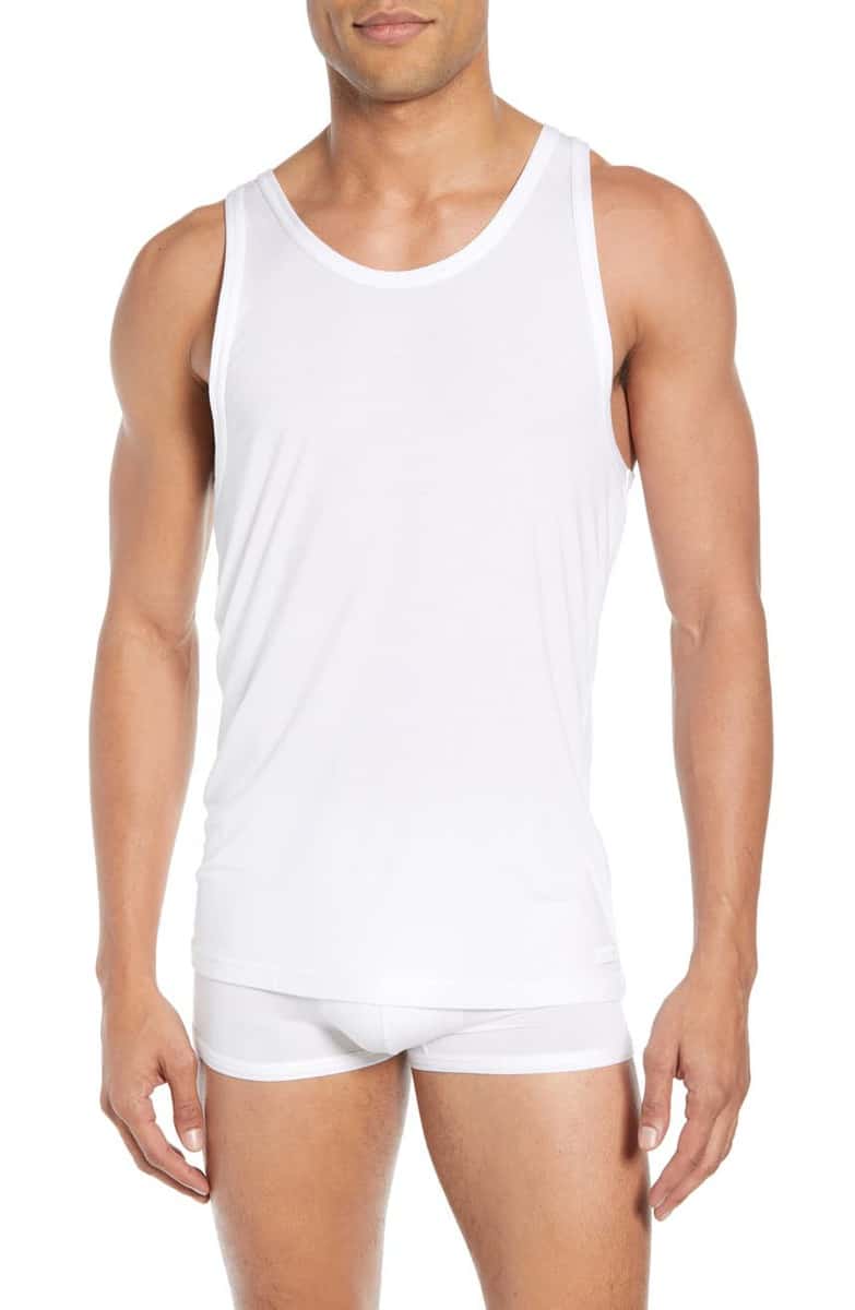 Calvin Klein Ultrasoft拉伸模态固体顶坦克