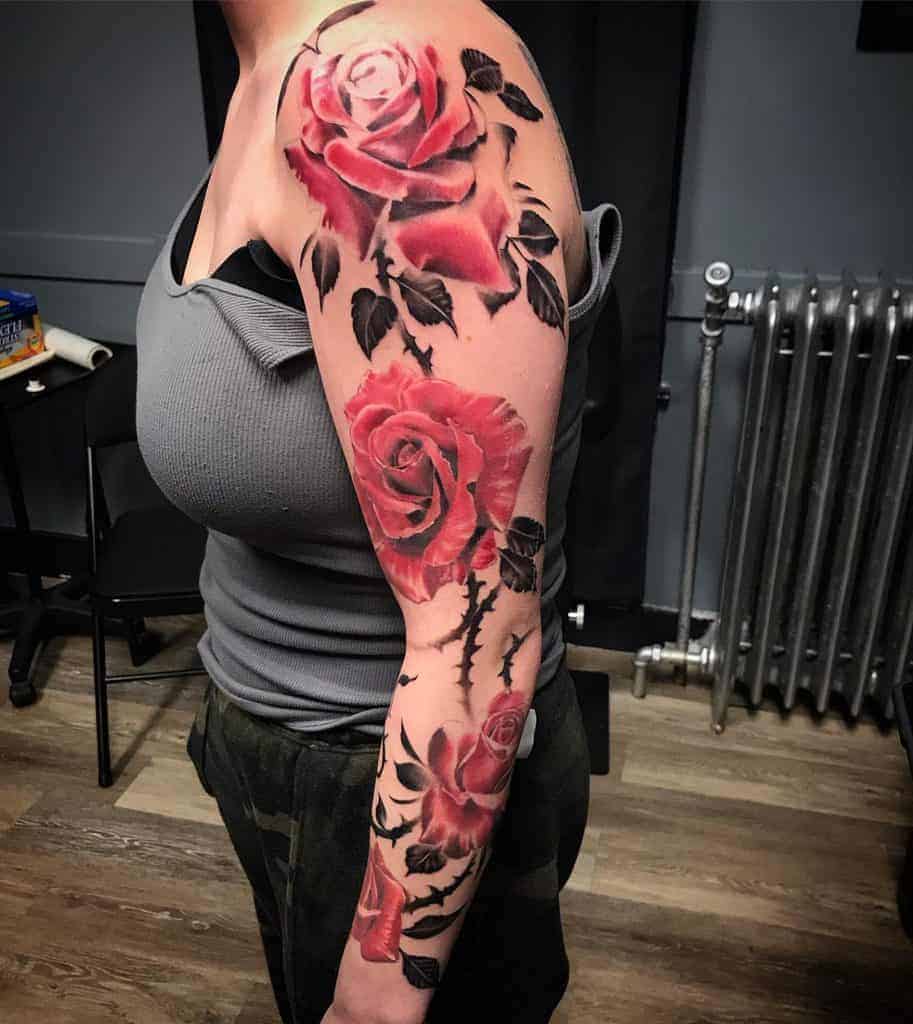 花-袖纹身- -女性- ftwtattoo - 1370×1536