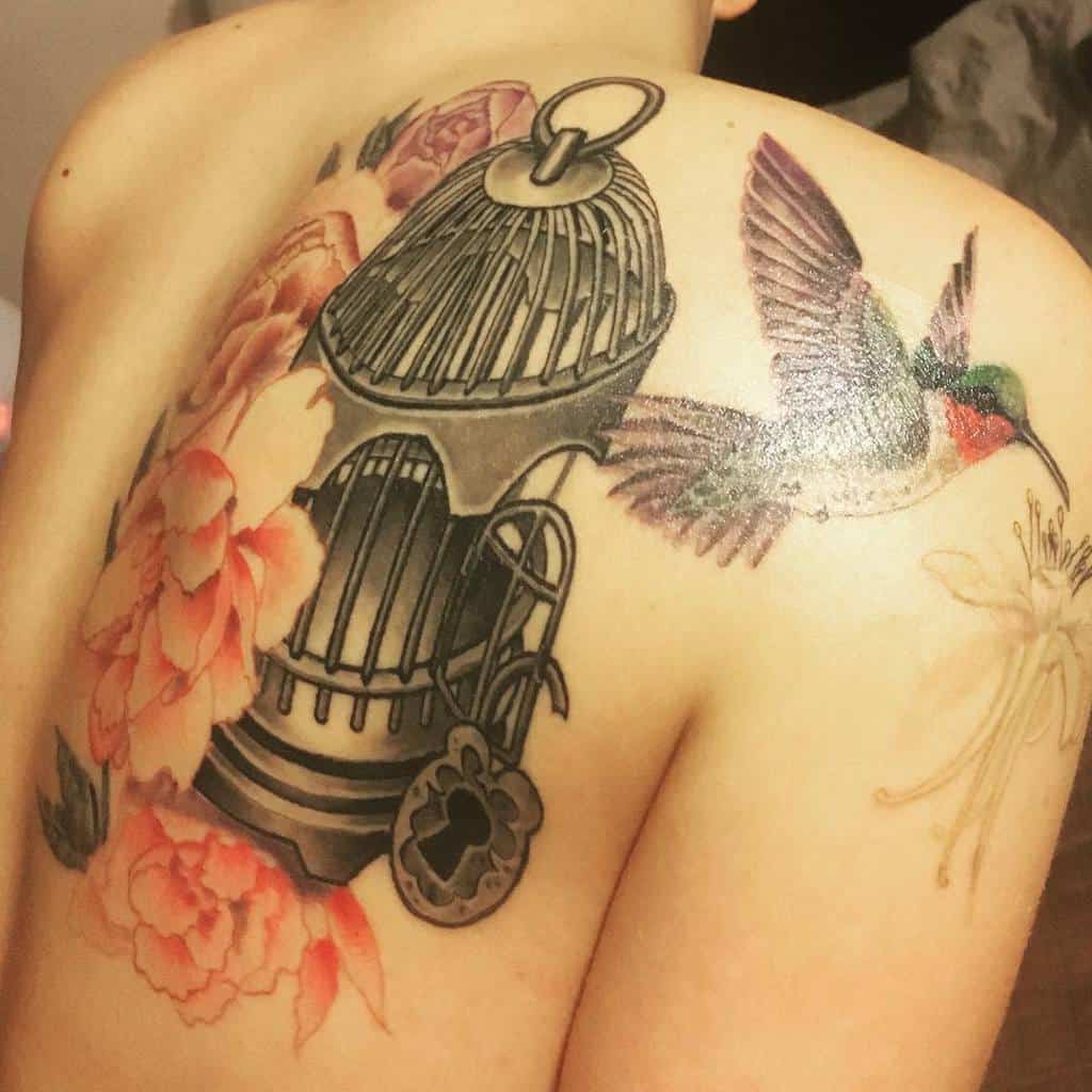 Asheee蜂鸟忍冬纹的我