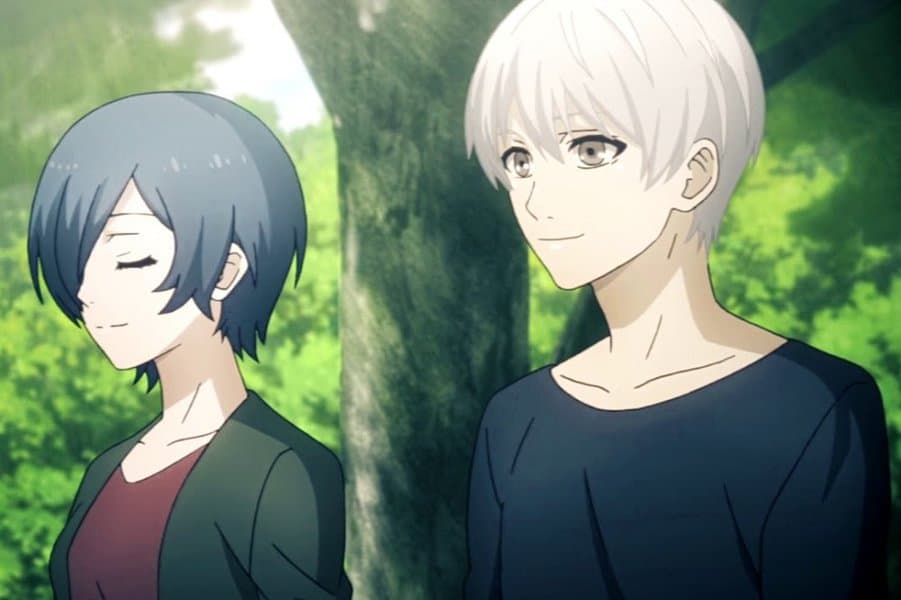 肯Kaneki和Touka Kirishima