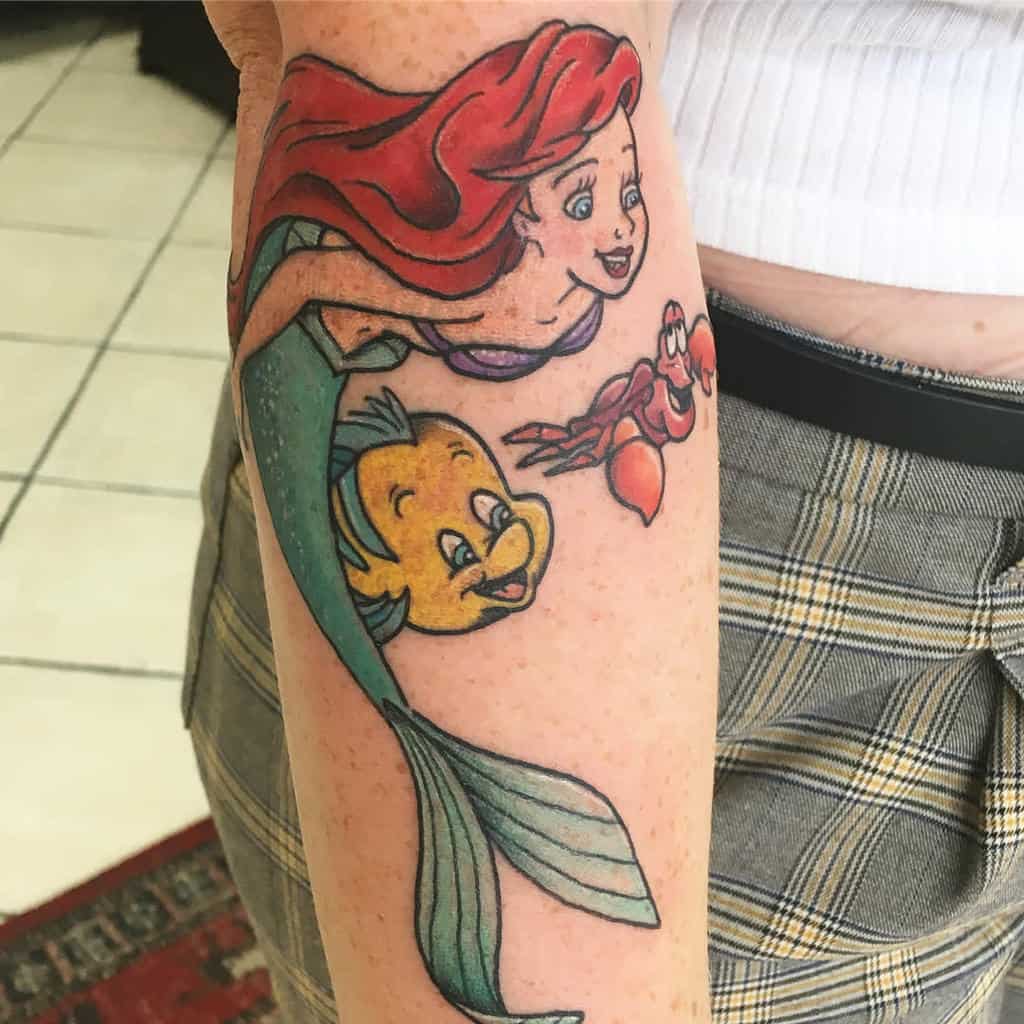 小美人鱼手臂SleeveTattoo Hollielimertattoo