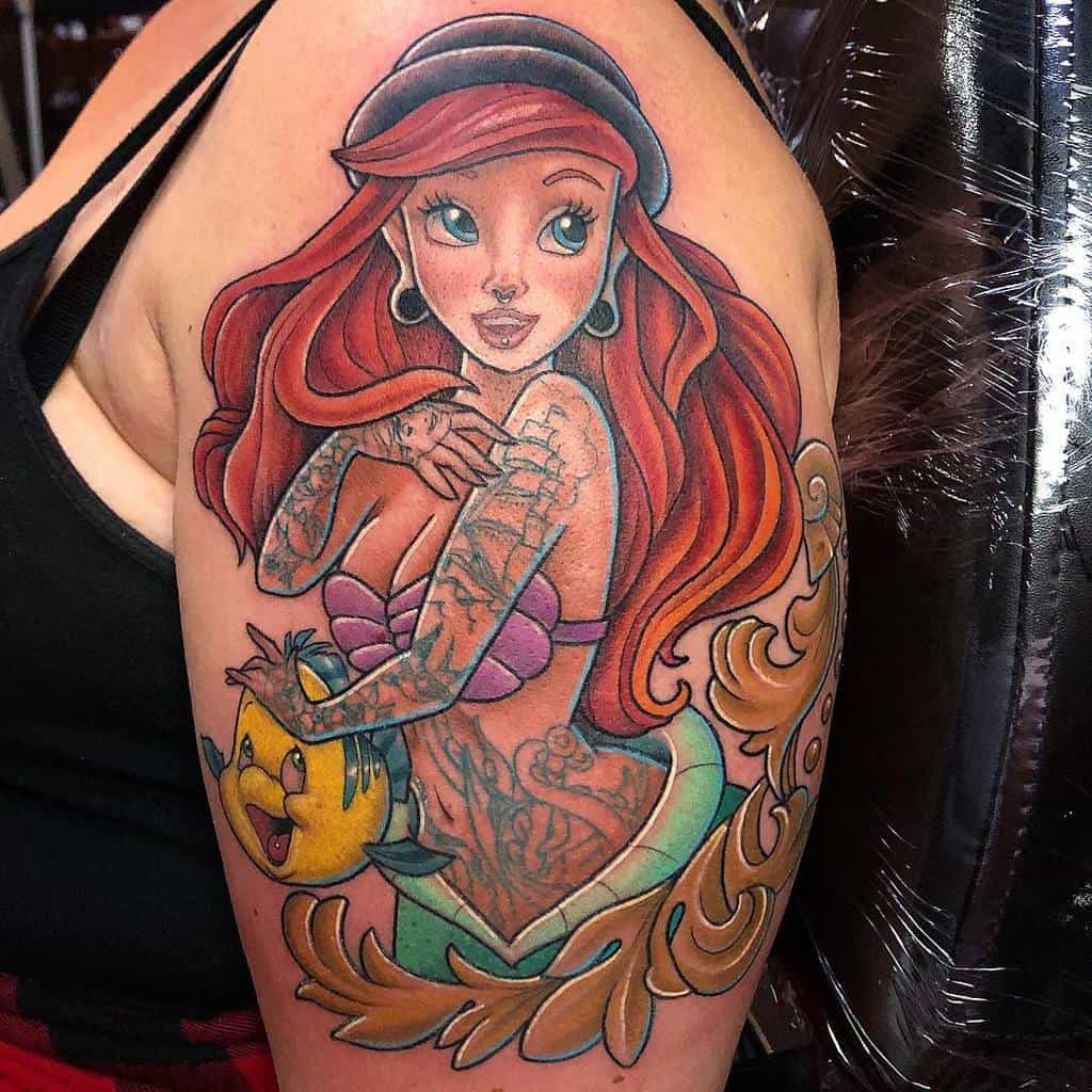 小美人鱼手臂SleeveTattoo Sammysurjaytattoo