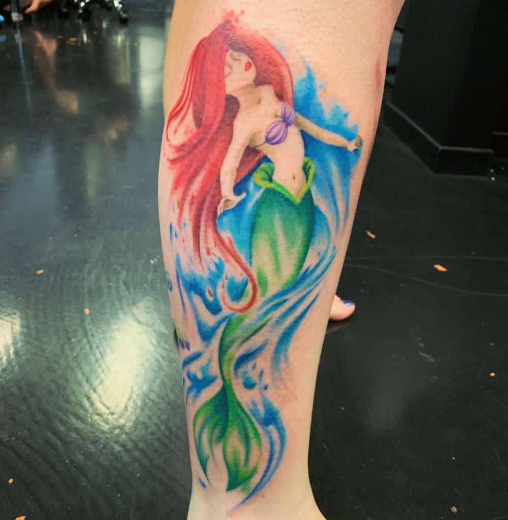 小美人鱼腿Erinjadetattoos纹身