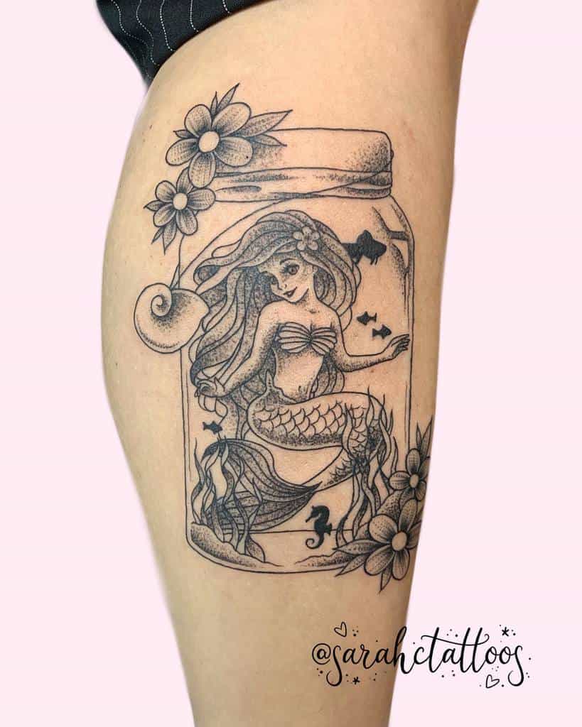 小美人鱼腿Sarahctattoos纹身