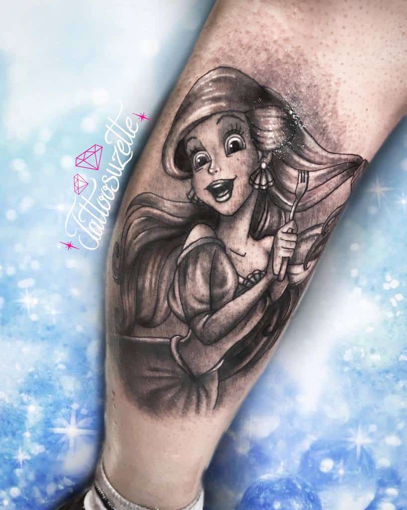 小美人鱼腿Tattoosuzette纹身