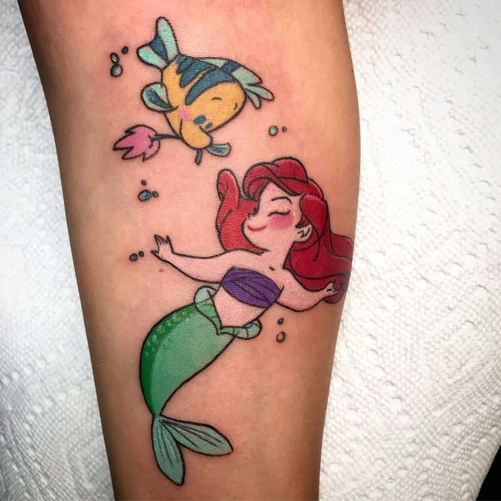 小美人鱼小简单的纹身Smgtattoo