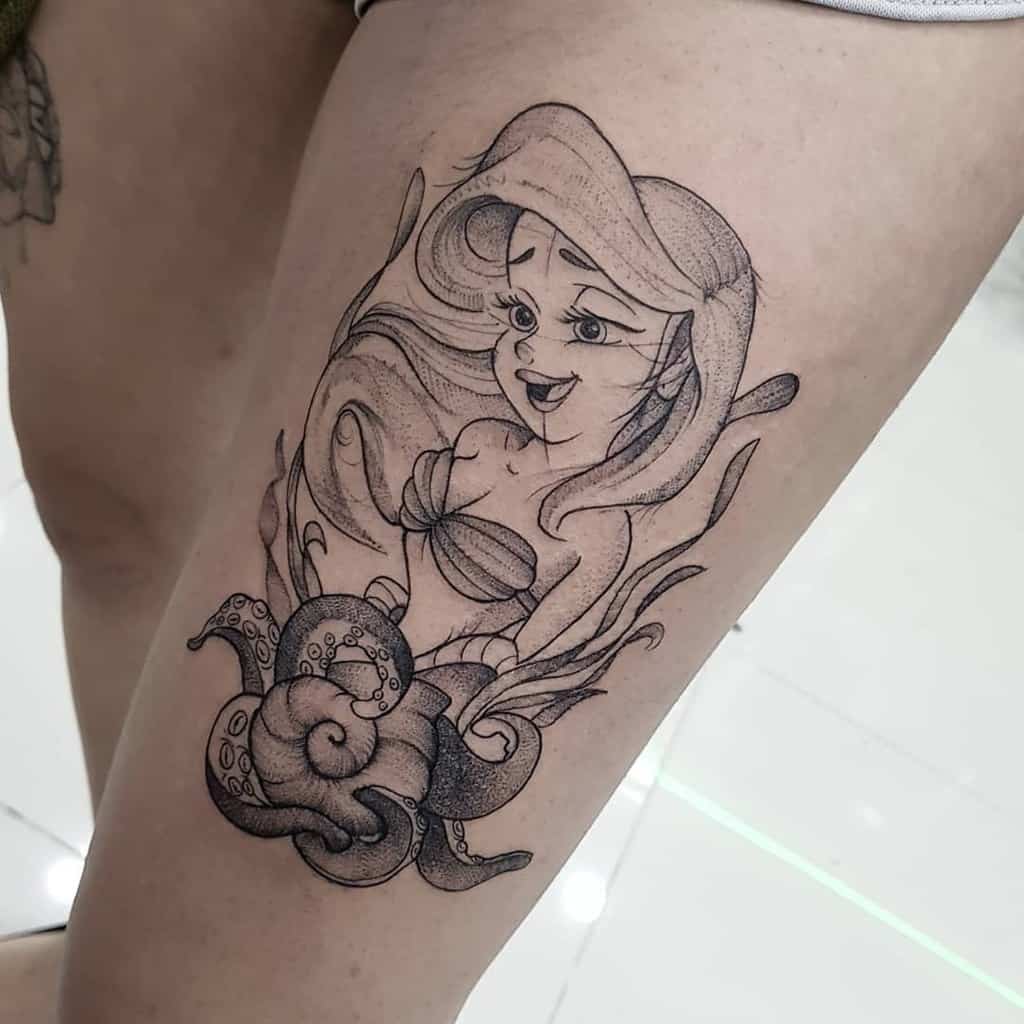 小美人鱼大腿纹身Fabiandmgz