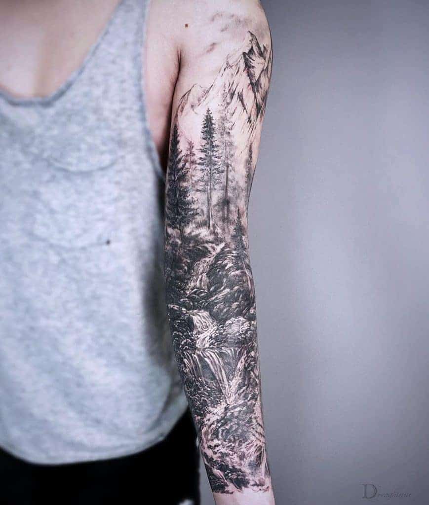 山地森林-袖纹身- do.artink - 1304×1536