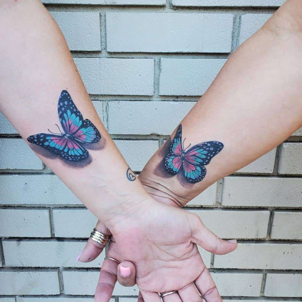 逼真的3 d蝴蝶纹身andrew_hanson_tattooing