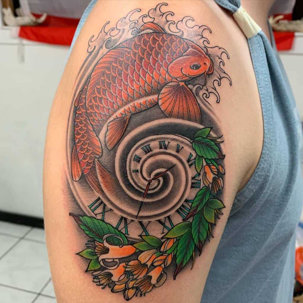 肩膀忍冬纹Alz Tattooz艺术