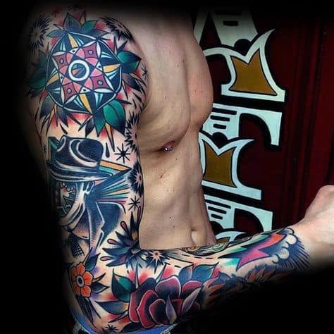 Badass Rose纹身为先生们