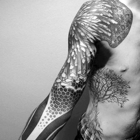 creative-3d-geometric-sleeve-tattoos-for-men