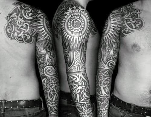 decorative-knots-guys-sleeve-tattoo-with-celtic-designs