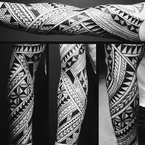detailed-tribal-sleeve-tattoo-designs-for-men