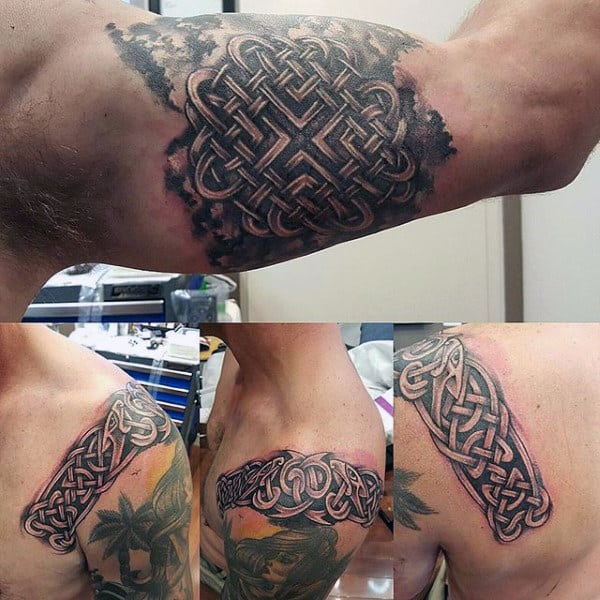 男士凯尔特结的内臂纹身