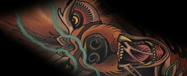 30 Neo传统承担男性纹身的想法——动物的设计